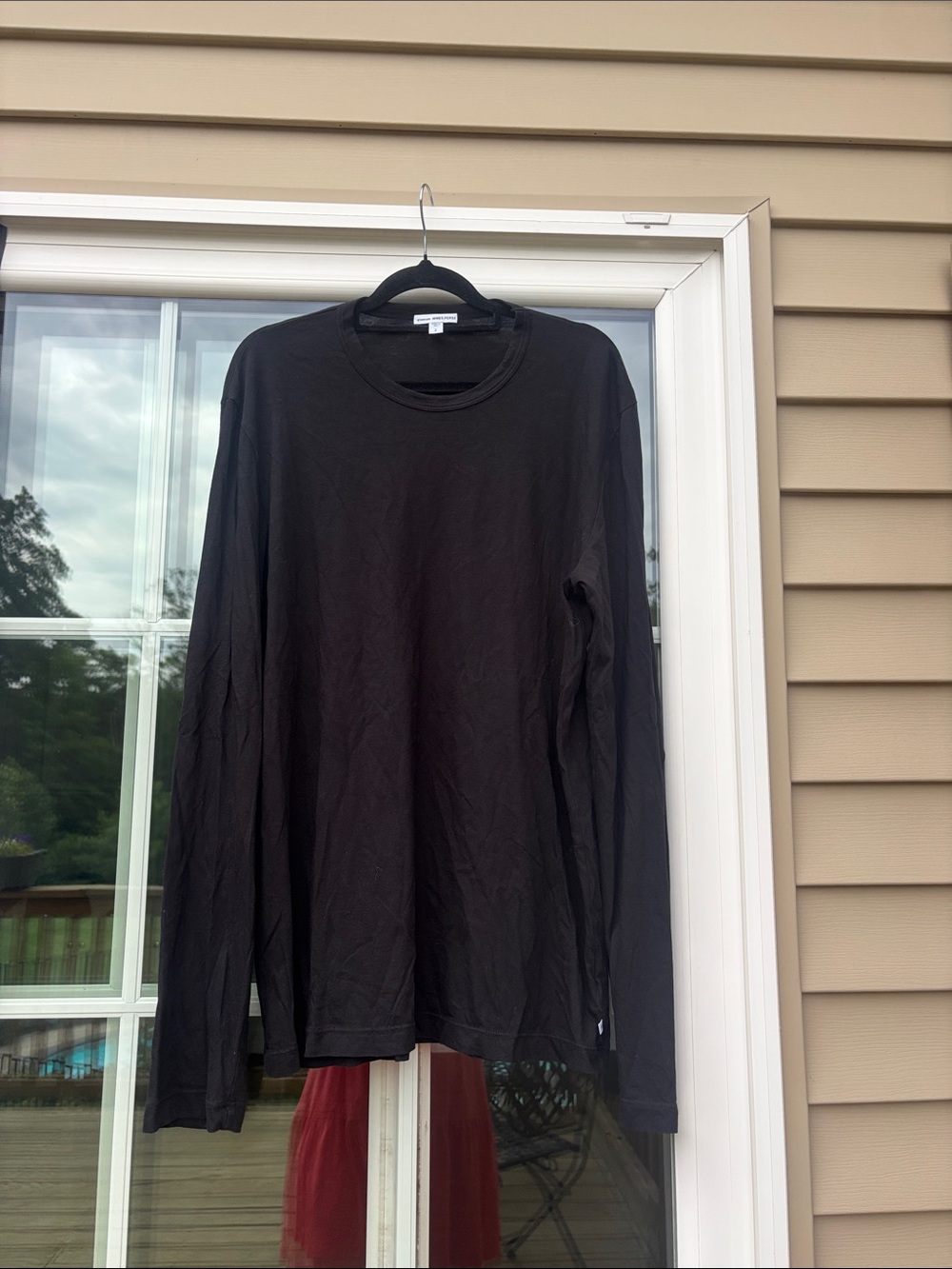 James Perse Black Long-Sleeve Crewneck Tee